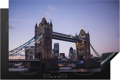 Produktbild von KitchenYeah© Herdabdeckplatte London - Tower Bridge , 81x52cm, Küche Deko, Glaskeramikkochfeld Herdabdeckung, Abdeckplatte fùr Kochfeld