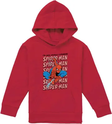 Spider-Man Kapuzenpullover für Kinder NS8190 (122) (Rot)