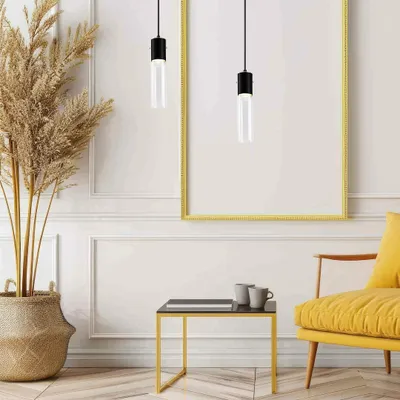 Zdjęcie produktu dla Lampa wisząca RICKY czarna 1xGU10x10W aluminium wym:128x6x6cm IP20 Milagro