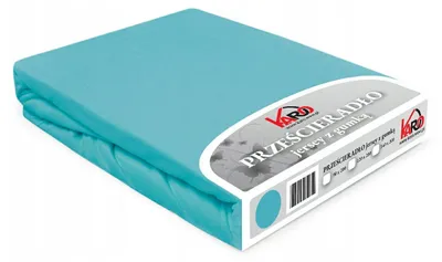 Produktbild von KARO Jersey-Spannbettlaken 120x200 cm Türkis Baumwolle