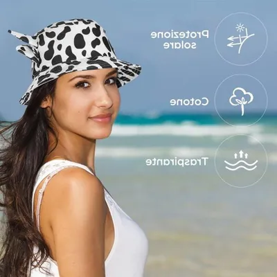 Cow Bucket Hoed für Outdoor-Aktivitäten - Faltbare Sonnenmütze für Männer und Frauen - Ideal zum Campen, Wandern und Angeln