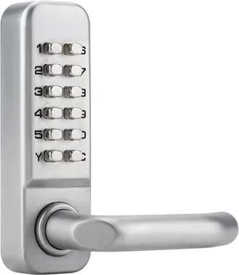 Produktbild von Wasserdichtes Schlüsselloses Türschloss Mechanischem Codeschloss 1-11-stelliger Code-Kombinations Passwort Für 30-60 mm Türstärke,mit Griff und Einsteckriegel,Zinklegierung