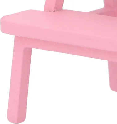 Immagine prodotto di Sgabello in miniatura in legno 1:12, 4 gambe, 2 gradini, graziosa casa delle bambole, decorazione per casa delle bambole, rosa