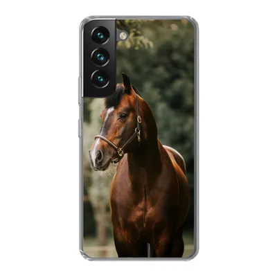 Produktbild von MuchoWow® Handyhülle Schutzhülle Hülle für Samsung Galaxy S22 Plus Pferd - Äste - Porträt Silikon Softcase Handy Hülle - Schutzabdeckung