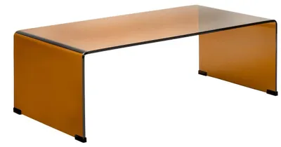 Produktbild von Rechteckiger couchtisch „lénia“, 55 x 110 cm, bernsteinfarben - Atmosphera créateur d'intérieur