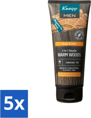 Zdjęcie produktu dla Kneipp - Żel pod prysznic - Men - Warm Woods - 2 w 1 - 200 ml - Value pack - 5 szt