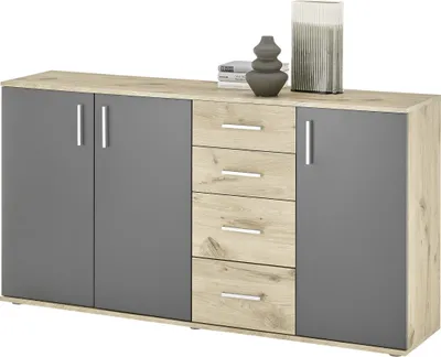Produktbild von Kommode >BC 1040< in Grau matt - 160x84x35 (BxHxT)