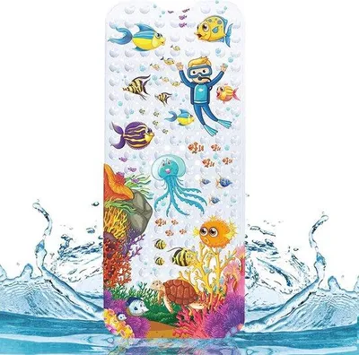 Immagine prodotto di Tappetino antiscivolo per doccia 100x40 cm, resistente alla muffa, grande