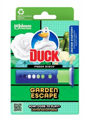 Zdjęcie produktu dla Duck Fresh Discs Garden Escape, Barwiące żelowe krążki do WC, 36 ml