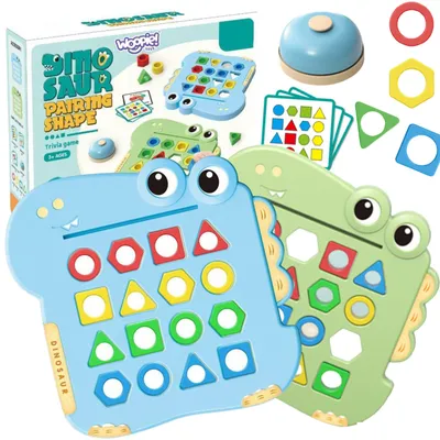 Image de Jeu d'éveil Woopie Montessori : puzzle de dinosaures pour apprendre les formes