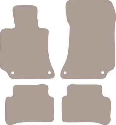 Obrázek produktu pro Velurové autokoberce pro Mercedes E W212 sedan, kombi, kupé (2009-2016) - béžová sada koberečků LUX (4 kusy)