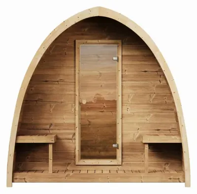 Produktbild von Outdoor-Sauna aus kanadischem Hemlock für 4-6 Personen mit Dampffunktion