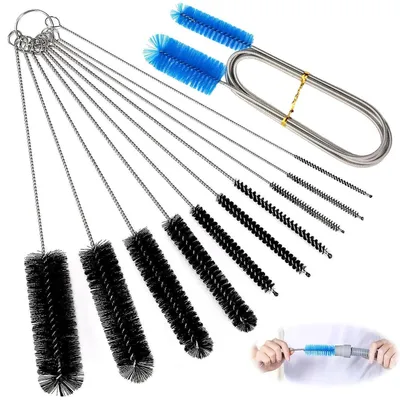 Produktbild von Reinigungsbürsten Set 11 Stück, Abflussbürste, Rohrbürste, Flaschenbürste, 155 cm Aquarienbürste
