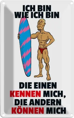 Produktbild von vianmo Blechschild 30x20 cm einen kennen mich anderen können Spruch Zitat