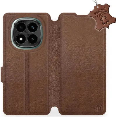 Produktbild von Echtleder Handyhülle für Xiaomi Redmi Note 14 Pro Plus 5G, Mobiwear Leather, Braun