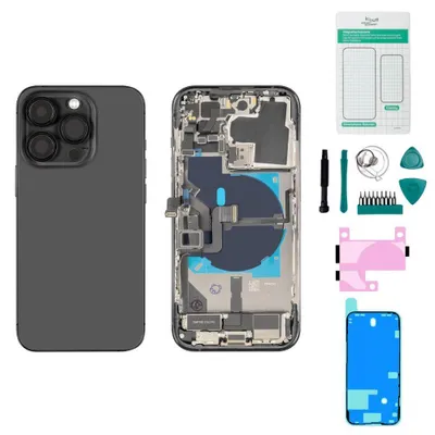 Produktbild von iPhone 14 Pro Gehäuse mit Backcover Schwarz - Set