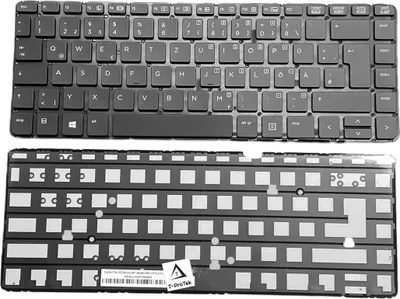 Produktbild von DEUTSCHE-Tastatur Schwarz Ohne Rahmen mit Beleuchtung für HP ProBook 440 G1 F6Q42PA
