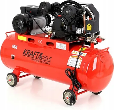 Zdjęcie produktu dla Kompresor olejowy Kraft&Dele dwutłokowy 100l 230V KD402