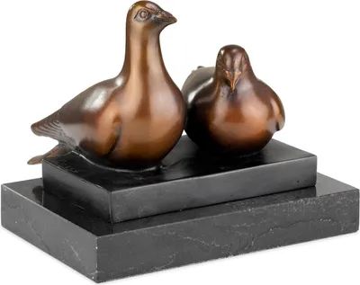 Obrázok produktu pre Moritz bronzová postava holubí pár výška 10 cm 1,2 kg socha socha starožitnosť