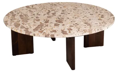 Produktbild von Runder Couchtisch aus Stein in Marmoroptik