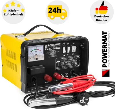 Produktbild von POWERMAT Ładowarka samochodowa z rozrusznikiem 12/24V 200A PM-CD-50RWL