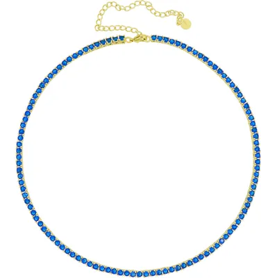 Zdjęcie produktu dla Fashionbox Collier vergoldet mit Zirkonia blau
