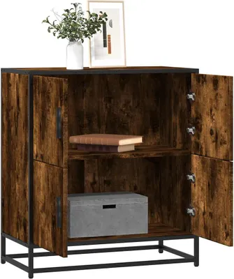 Immagine prodotto di vidaXL Credenza rovere fumé 68x35x76 cm materiale a base di legno