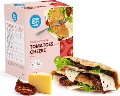 Produktbild von Eiweiß-Omelett – mit getrockneten Tomaten und Käsegeschmack (7 Portionen)
