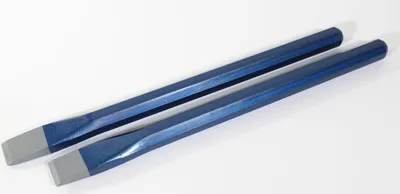 Imagen del producto de 2 cinceles planos RENNSTEIG, cinceles para albañiles, octogonales, 300x18x22 mm, herramienta de percusión
