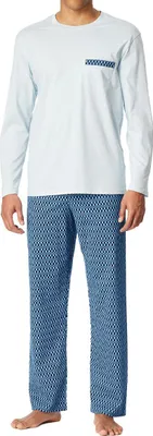 Produktbild von Schiesser Herren Schlafanzug lang Gr. 50  hellblau