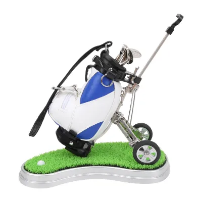 Zdjęcie produktu dla Zestaw długopisów golfowych, torba golfowa na biurko, mini torba golfowa, zestaw długopisów golfowych, zestaw upominkowy długopisów golfowych, torba na długopisy golfowe z torbą
