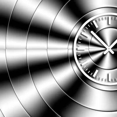 Image de Horloge murale XXL 3D optique Dixtime abstrait noir blanc 50x70 cm mouvement silencieux GR-003