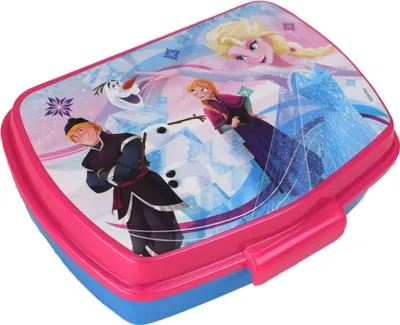 Produktbild von Kunststoff Brotdose 17x13x5,5cm Disney Eiskönigin Anna & Elsa Frozen