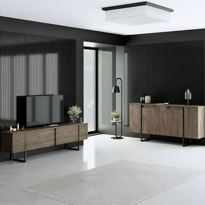 Produktbild von Pignano - Wohnzimmermöbel-Set, Nussbaum, Modular