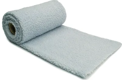 Produktbild von Minky Lamm Boucle, Sherpa, Kunstfell, CURL Fleece, Hellblau, 50 x 160 cm
