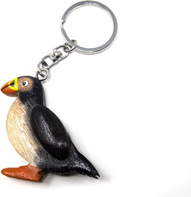 Immagine prodotto di Ciondolo portachiavi in legno - Puffin