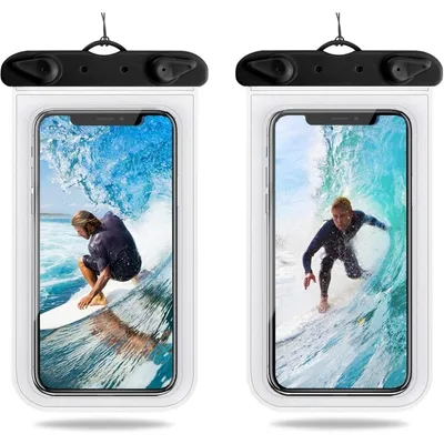 Produktbild von Wasserdichte Handyhülle (2 Stück), IPX8 Unterwasser Tasche bis 7,0" für iPhone 16 15 14 13 Samsung S25 S24 Ultra