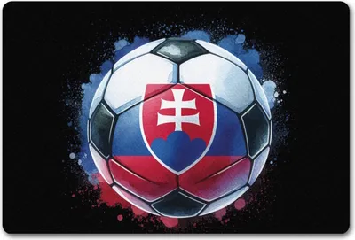 Produktbild von Fußball Slowakei Flagge Fußmatte in 40x60 cm ohne Rand