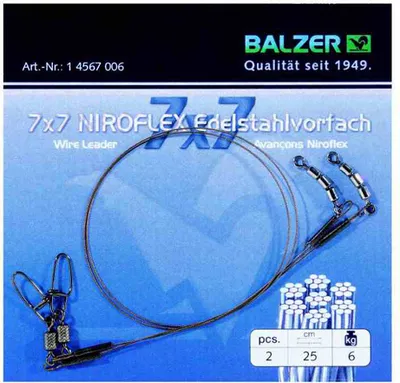 Produktbild von Balzer 7x7 Niroflex Wirbel/Dreifachwirbel 25cm 6kg