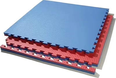 Produktbild von Toorx MAT04-100, Universal-Trainingsmatte, Blau, Rot, 1000 mm, 1000 mm, 4 cm, 4,5 kg