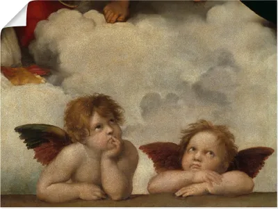 Produktbild von ARTland Poster Detail aus Die Sixtinische Madonna. Größe: 80x60 cm