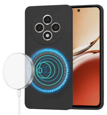 Produktbild von Techsuit Soft Flex Silikon Back Cover Hülle mit MagSafe für Oppo Reno12 F/Reno12 FS - Schwarz