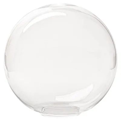 Image de Verre sphérique transparent pour lampe, Ø 25 cm, verre de rechange sans collerette, abat-jour en verre, abat-jour globe