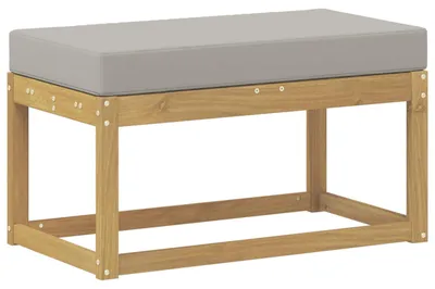 Obrázok produktu pre Záhradná stolička, lavička s vankúšom Biela 80 x 43 x 45 cm