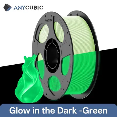 Produktbild von 3D-Drucker Filament - PLA Glow - Leuchtet im Dunkeln - Umweltfreundliches PLA - Für FDM/FFF 3D-Drucker - Dunkelgrün