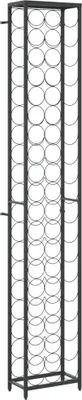 Obrázek produktu pro vidaXL Stojan na víno pro 57 lahví černý 34x18x200 cm kované železo