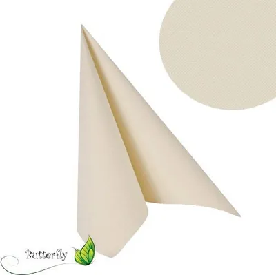 Produktbild von Servietten 25x25cm 'Royal Collection' (20St) uni, Farbe:champagner / creme