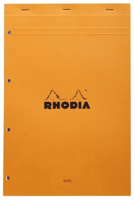 Zdjęcie produktu dla RHODIA Notizblock nr 20, DIN A4+, franz. Lineatur, pomarańczowy