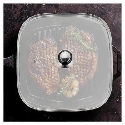 Produktbild von Glasdeckel für Töpfe und Pfannen mit praktischem Griff, hitzebeständig und langlebig