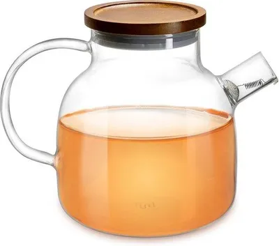 Obrázek produktu pro Skleněná konvice na čaj se sítkem – tepelně odolná – 1400 ml
